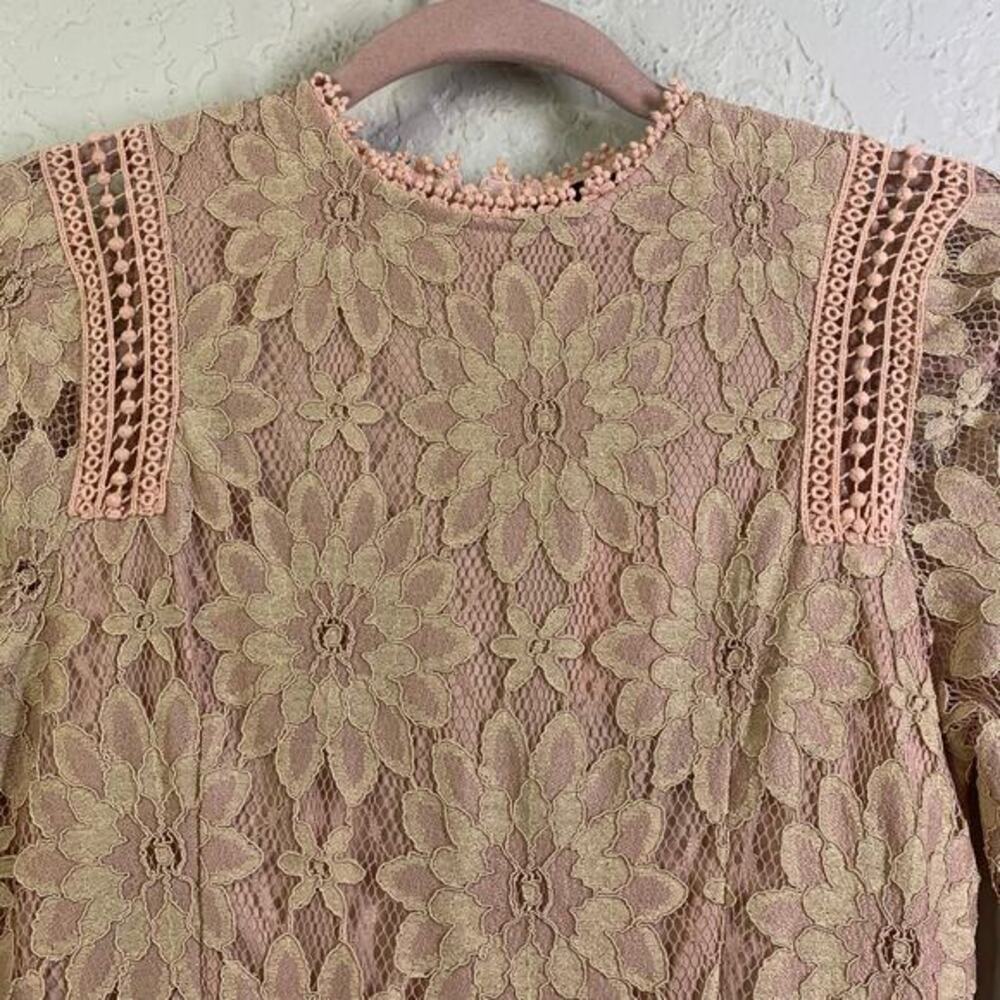 PRETTY LITTLE THING Dress Midi Bodycon Lace Sheer Sleeve Cocktail Sexy Wedding - Picture 5 of 16